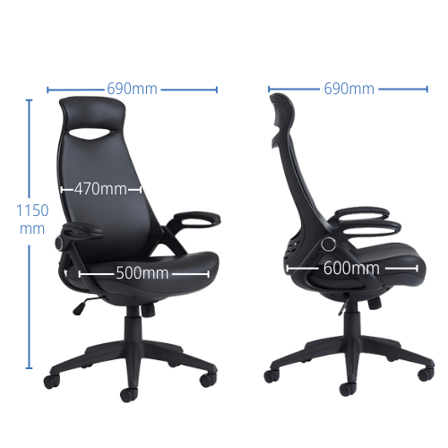 Dimensions of the Tuscan chair from HuntOffice